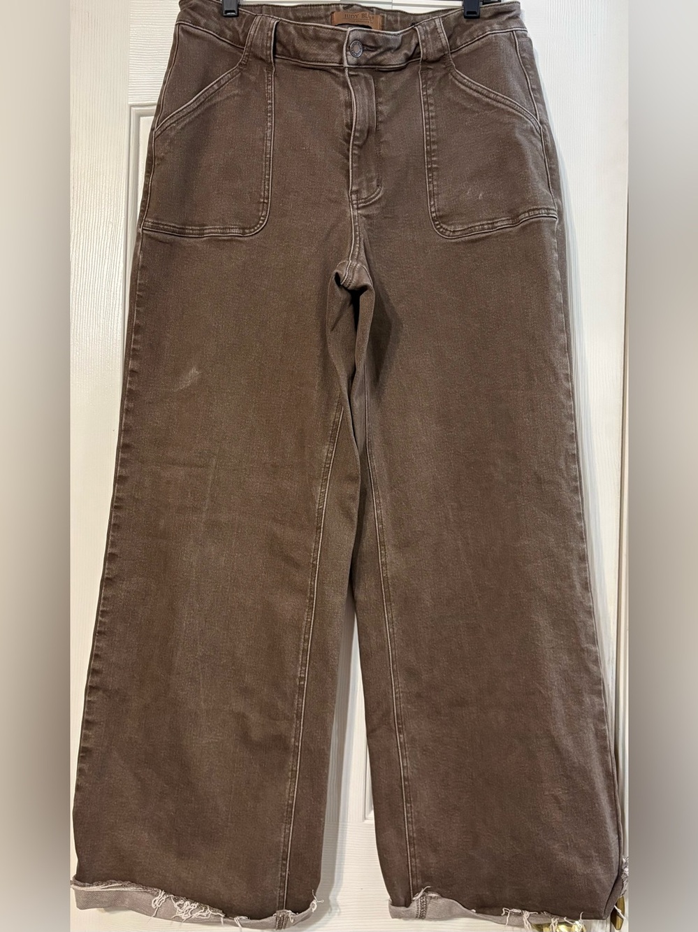Judy Blue Brown Wide-Leg Flare Jeans